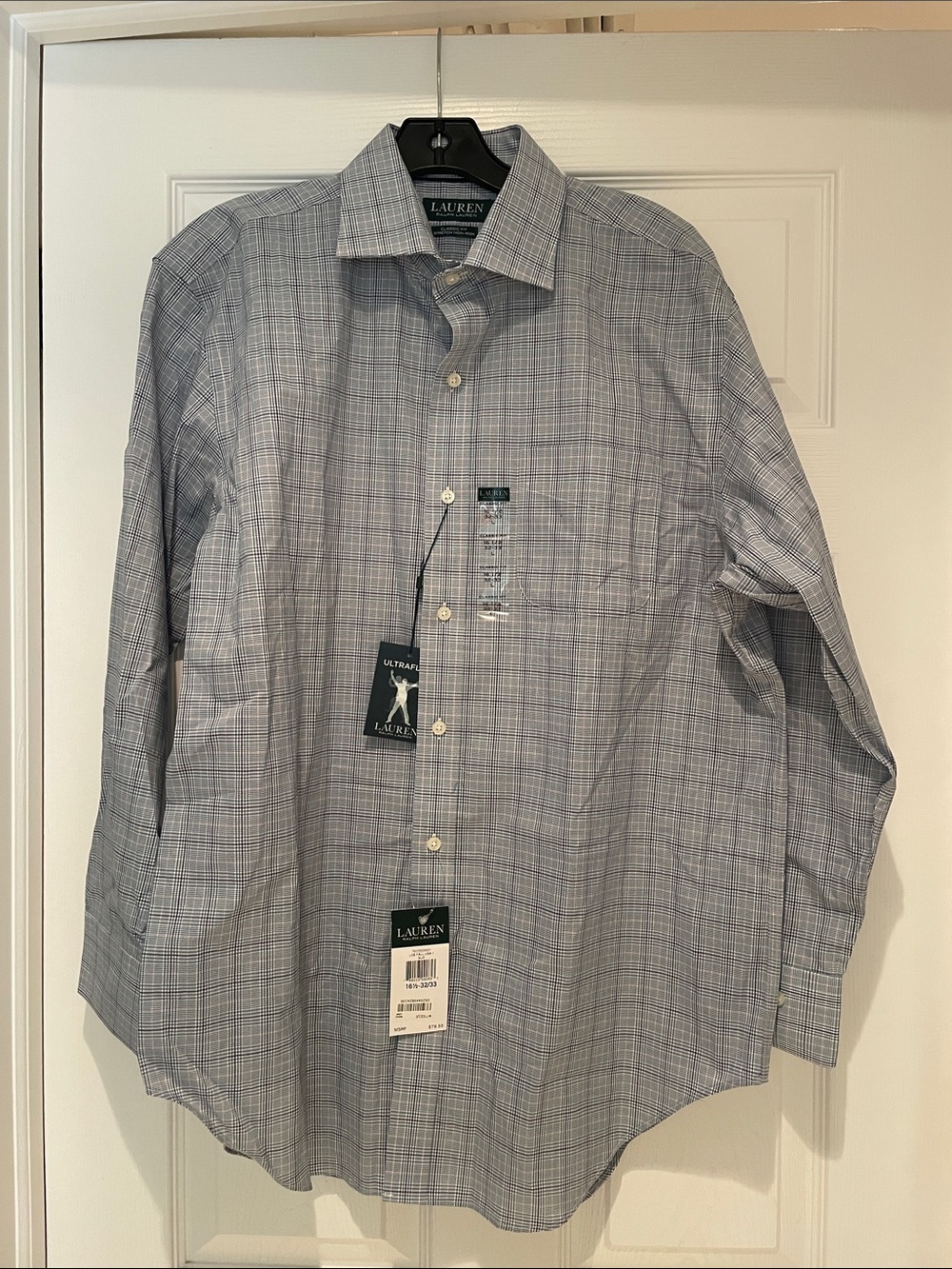 Ralph Lauren Light Blue Plaid Dress Shirt